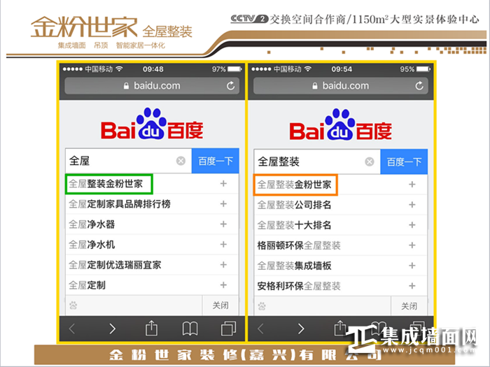相信品牌力量——金粉世家全屋整装360°全方位网络推广支持