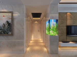 缤谷之光墙板石纹系列装修客厅效果图
