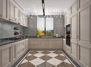 来斯奥顶墙厨房铝晶大板系列产品效果图
