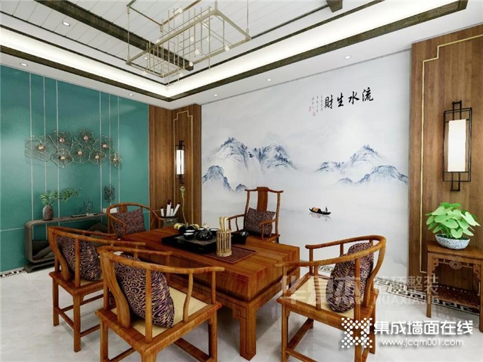 华夏杰墙顶整装打造新中式茶室，感受东方意境之美！