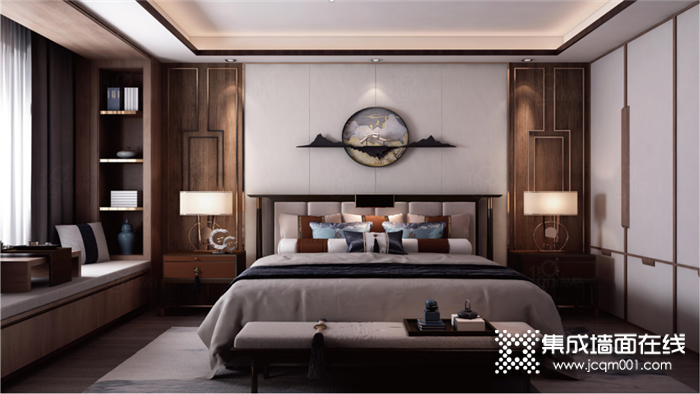 品格打造的新中式卧室，以安宁温情守护您夜夜好眠！