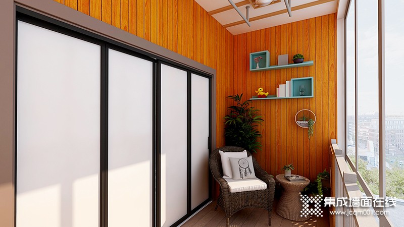 大师深度炭化木墙板，阳台装饰的选择！