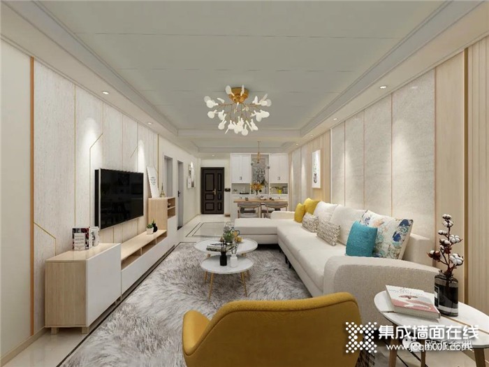 时尚简约的欧派金典现代客厅装修设计，有颜值有气质！