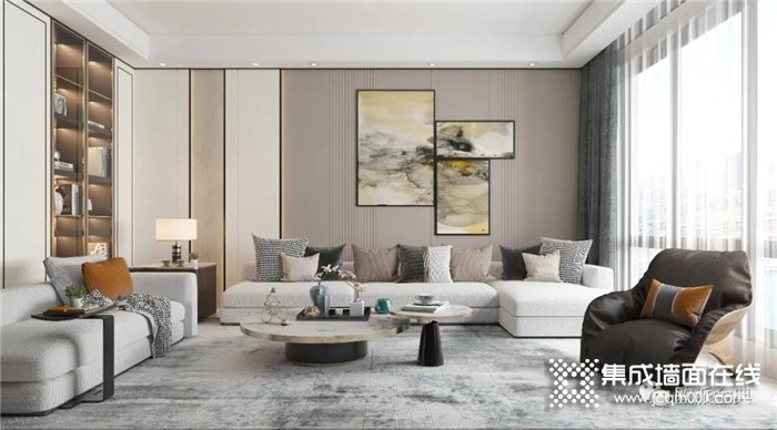 时尚简约的欧派金典现代客厅装修设计，有颜值有气质！