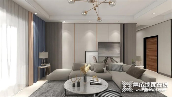 欧派金典时尚简约的现代客厅设计，有颜值有气质！